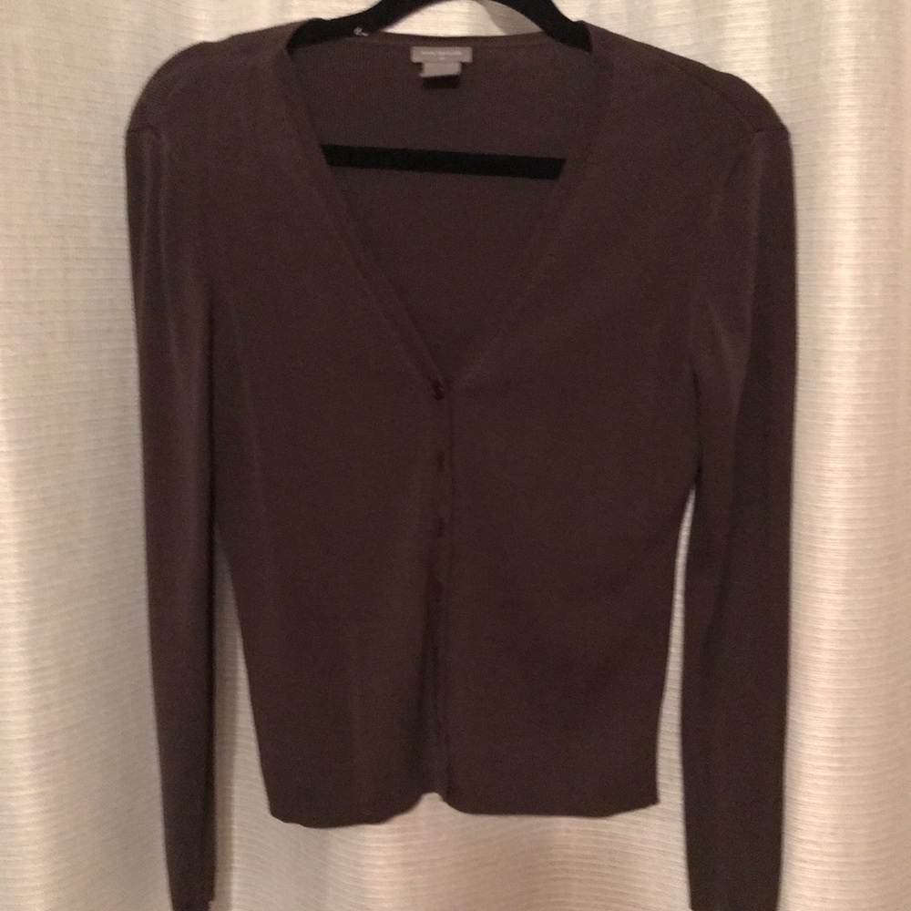 Ann Taylor Brown knit cardigan